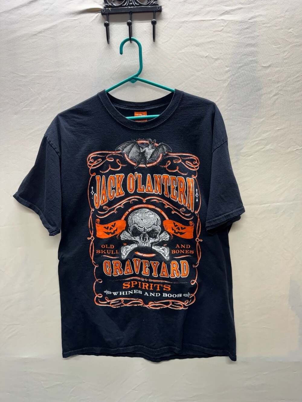 Happy Halloween Jack O'Lantern Graphic T-Shirt Size XL Black